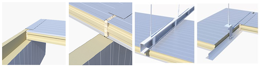Панелі Puf для даху для холодної камери Деталі стельової системи2